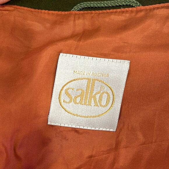Salko Austria Vintage Wool Contrast Trim Jacket In Orange Size 8 - Picture 4 of 8